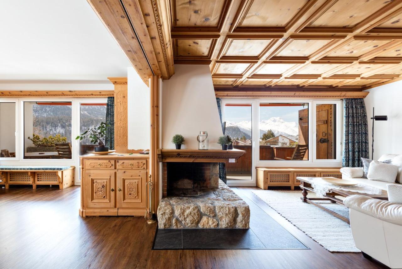 Spacious Apartment With Fantastic Alpine Panorama St. Moritz Bagian luar foto